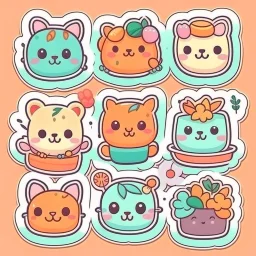 cute stickers templates