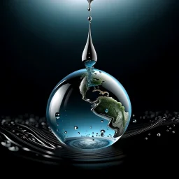 The Earth is shaped like a drop of water