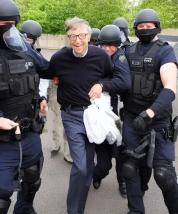 Bill gates being arrested by swat team