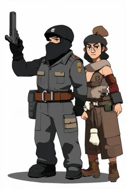 Terrorist mit bombengürtel. Bedroht nicoogsui und Petra