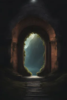 imagem de um portal para um mundo de fantasia