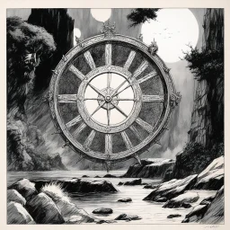 [Wheel of Time] Original and final cover art and five interior illustrations by underground comix artist, Spain Rodriguez, from the German edition of Charles Bukowski’s book, Women, circa 1980’s.
