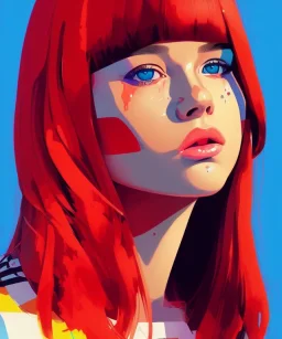 portrait illustration, pop art, splash painting of kristina pimenova, art by ilya kuvshinov, greg rutkowski and makoto shinkai, dan mumford, artstation