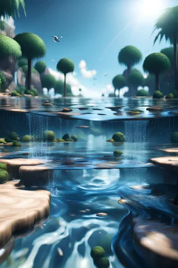 Waterscape on the virtual world.