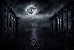 It was a creepy, silent night. The dark shadows danced across the walls, and sky , and the full moon make heavily verticíl light in the room, a dark Silhouette stands in the evil fog, in the grey ruined room, the sleeping human heart ached with fear and sadness, for knows what waiting at the end