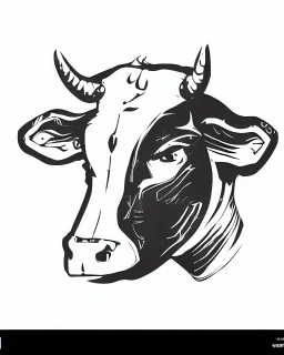 I want a bovine head in vector