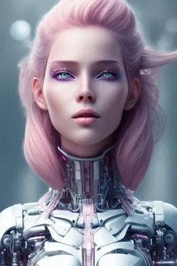 cyborg, pink hair, lena gerke, perfekt eyes, smile, real, dream