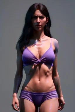 Ultra Realistic image, 25 years old brunette woman, Madrid, portrait, small stature, too small chest, yakuza body tattoo, vibrant color, highly detailed, art stations, concept art, smooth, unreal engine 5, god rays, ray tracing, RTX, lumen lighting, ultra detail, volumetric lighting.