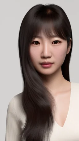 4K Photorealism : 30 year old Asian woman with a full body with a proportional body, symmetrical face, precise clean brown eyes, long flowing hair, precise chest accentuation, showing typical Japanese clothing