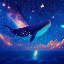 ight night_sky ocean outdoors scenery shooting_star signature sky solo star_sky starry_sky whale flying_whale fish_in_sky,mysticlightKA