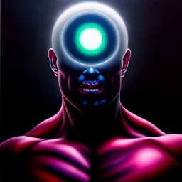 Ultra detailed fullbody Portrait in oil on canvas of Black Freezer Villain,extremely detailed digital painting, extremely detailed face,crystal clear Big glowing eyes, mystical colors ,perfectly centered image, perfect composition, rim light, beautiful lighting,masterpiece,8k, stunning scene, raytracing, anatomically correct, in the style of robert e howard and Wizyakuza and Ohrai Noriyoshi and Simon Bisley and uncannyknack