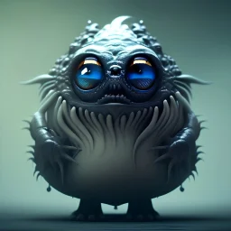 Cute fluid ink creature, big black eyes, unreal engine 5, 8k resolution, photorealistic, ultra detailed