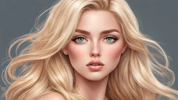 cartoon, Masterpiece, absurdres, extremely detailed, amazing, fine detail, extremely detailed eyes and face,, full body woman, drawing, pastel colors, long blonde hair, outside, closed mouth,