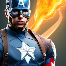 Captain America breathing fire