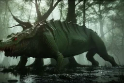 Grendels mother in a fantasy movie swamp