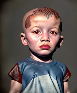 Pablo picasso toddler, full height, dramatic lighting, hyper realistic