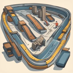 conveyor belt cartoon top down