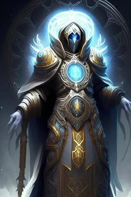 ancient prophet archmage celestial armor faceless hard armor demigod being manyhands