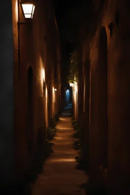 In a dark and narrow alley Lights create light In this darkness of the night, they create peace Lights bloom in the dark In this alley, no one is present Only long, standing shadows In the context of the wall and early They hide peace in themselves A mysterious alley full of secrets Every secret creates a story And in this darkness, It is hidden, expanded and sleeping among the flowers