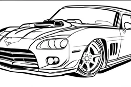 car drawing without color for coloring