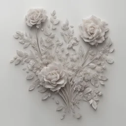 reastic image of a bouquet of flowers made of diamonds