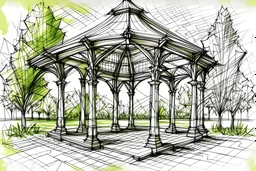 sketch development cultural gazebo