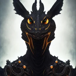 a black dragon with an relieved expression