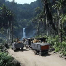 The Yalu Road around the firecamp [MASH S8.E10 by Gilligans Island] Hawkeye and BJ are cooking the last dodo
