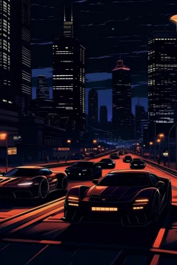 late night city with fast cars that has The weeknd vibe