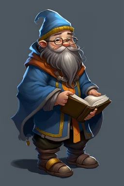 young Dwarven student wizard