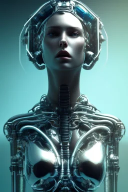 cyberpunk, chrome body, women, portrai, open mouth, perfect skin, tron, cyborg , perfekt, real, dream, hr giger