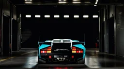 Lamborghini Countach LPI 4-800, desktop wallpaper, 4K, Cinematic, rear view