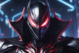 Machine symbiote in 8k solo leveling shadow drawing, jhin model, jhin mask, neon lights, intricate details, highly detailed, high details, detailed portrait, masterpiece,ultra detailed, ultra quality