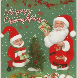 POSTCARD,merry christmas, neon