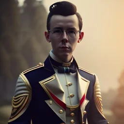 Full body, 3d render, asa butterfield, 1800's men style, 1800's men hair style, 1800's men clothes style, hyper realistic, octane render, unreal engine 5, 8k, palace background, uhd