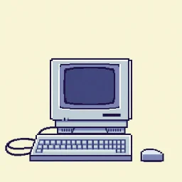 8 bit pixelart of retro pc-98
