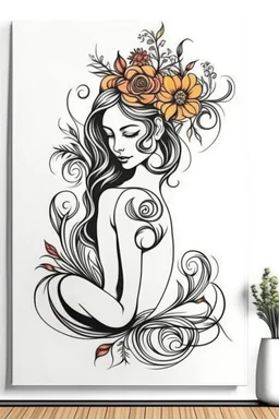 Women floral wall art