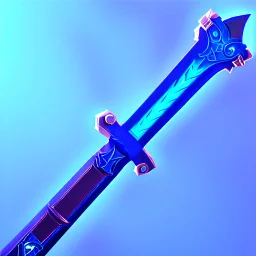 A blue Zweihander sword.