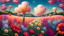 big flower meadow filled with dreams, Catherine Abel style