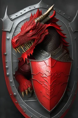 Dragonborn red using shield