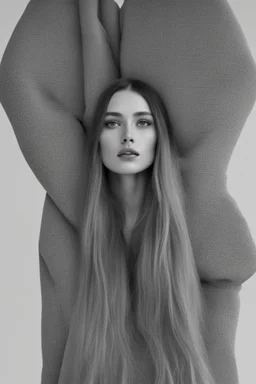 a female model with long hair