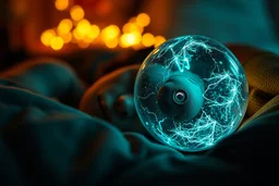 sleeping too close to a vampire orb containing a plasma manta ray vampire in the style of Fallout 4 , bokeh like f/0.8, tilt-shift lens 8k, high detail, smooth render, down-light, unreal engine, prize winning