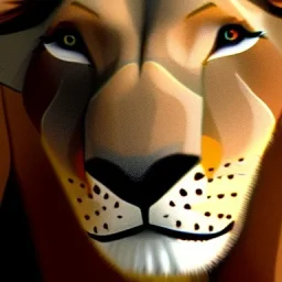 Lion King Animation OC Loca male lion triangular face shape hooked black nose tip