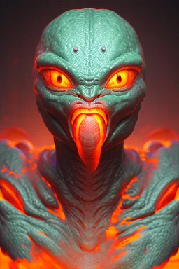 Lava alien, utra realistic, hyper detailed, masterpiece, sharp focus,volumetric lighting, ultra photoreal, lens macro,hypermaximalist, unreal engine, UHD, 64k