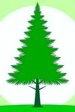 simplistic vector image of a spruce tree