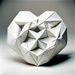 elastic heart in a shape of a white pentagon