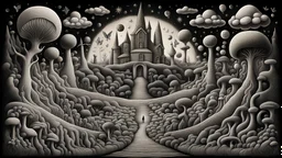 To Everything There Is A Season And A Time To Every Purpose Under Heaven || surrealism :: magic realism :: in the styles of Douglas Smith and Jim Woodring and Patrick Arrasmith :: mixed media on scratchboard :: imperial colors :: cinematic :: sharp focus :: highest resolution :: epic masterpiece