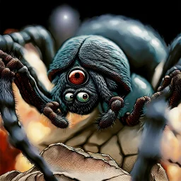 90's TCG fantasy artwork art of a giant spider