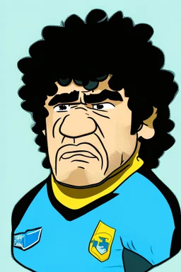 Diego Maradona cartoon 2d