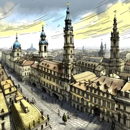 draw Lviv without high towers at war